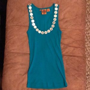 Tory Burch Embellished Tank Top